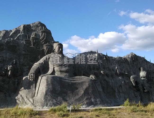 内蒙古元上都大型雕塑“忽必烈”（34.1米长）