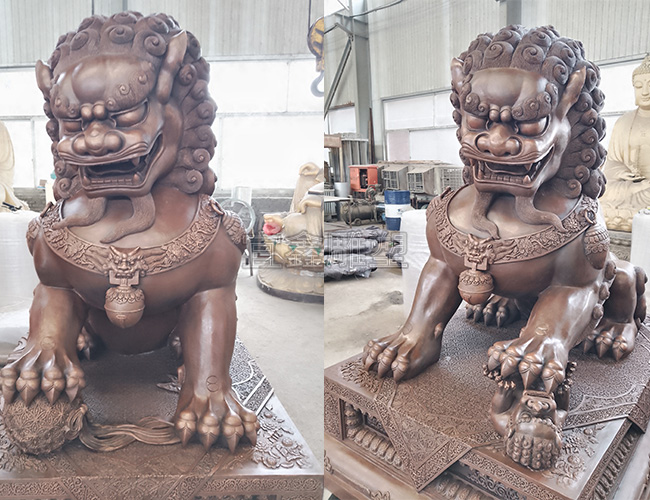 铜狮子铸造厂：铜雕狮子多少钱一对
