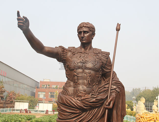 欧式人物铸铜雕塑-凯撒