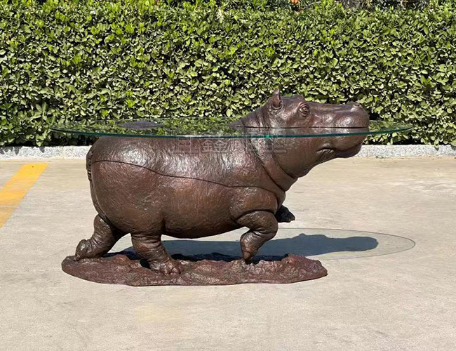 动物铸铜雕塑河马雕塑